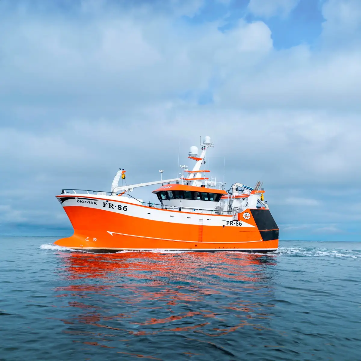 The trawler Daystar under way