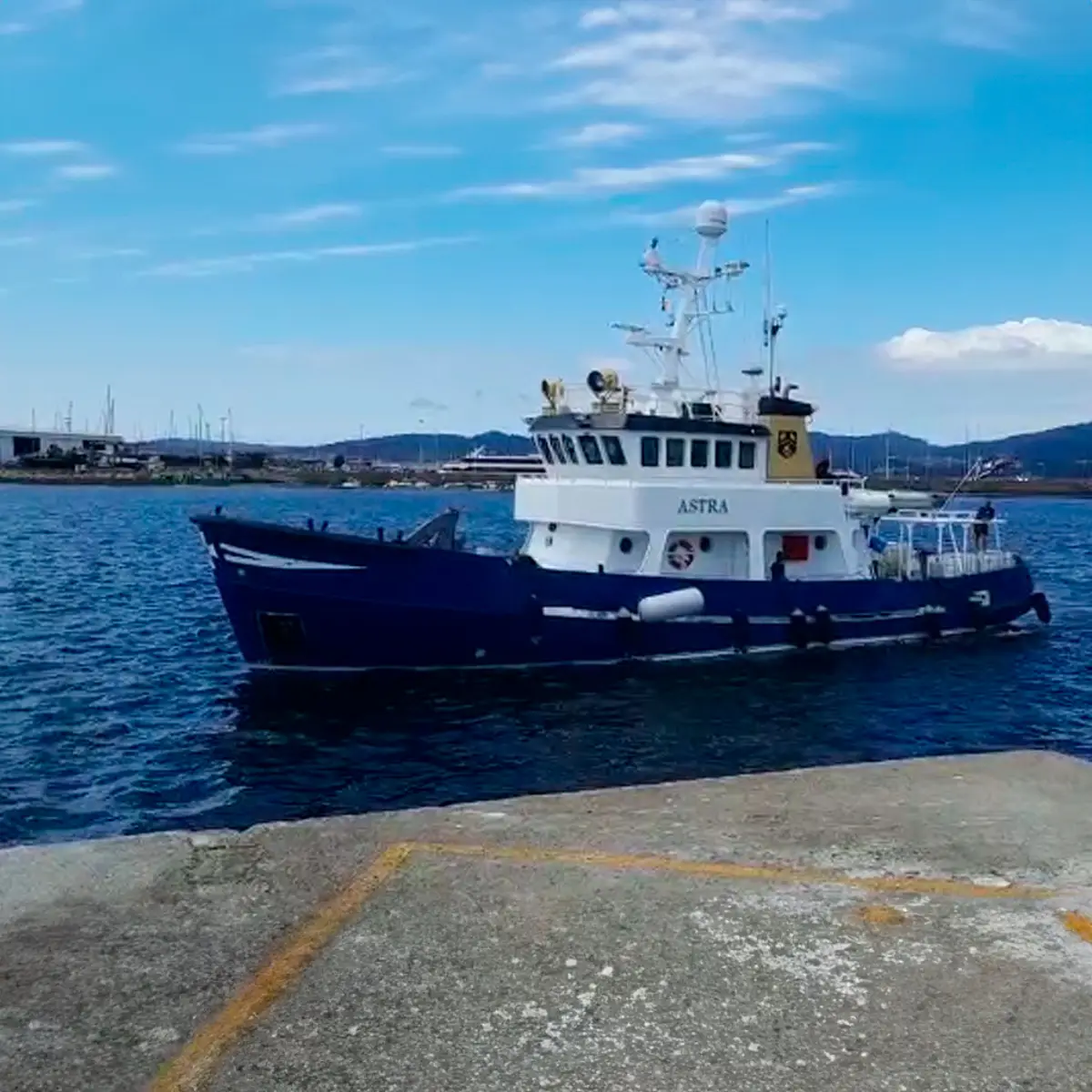 The vessel Astra under way